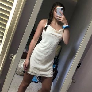 Size S small NWT cream sequin dress Homecoming